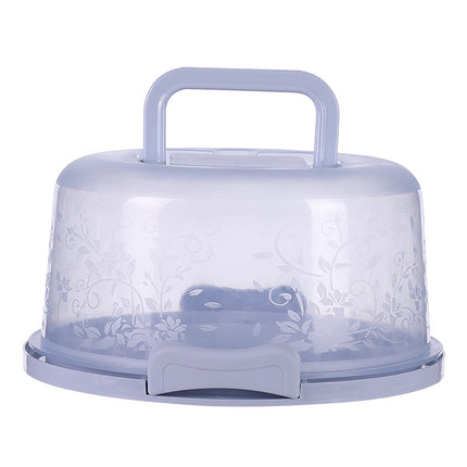 Lksixu Cake Box Round Cake Stand with Lid and Foldable Handle 10 Inch Portable Cake Container Cake Ornaments, Suitable for Storage Birthday Cakes Cupcakes Nuts Fruits 10" A.
