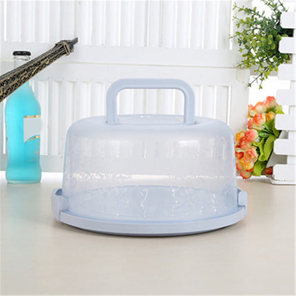 Lksixu Cake Box Round Cake Stand with Lid and Foldable Handle 10 Inch Portable Cake Container Cake Ornaments, Suitable for Storage Birthday Cakes Cupcakes Nuts Fruits 10.14×8.58×4.88in Green.
