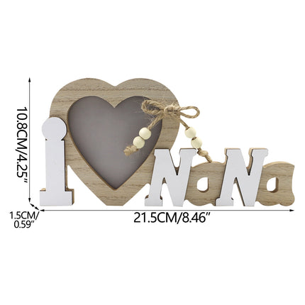 Chmadoxn Mr & Mrs Love Picture Frame for Wedding,Wooden Heart Shape Wedding Decor for Reception, Ceremony and Anniversary Party Valentine'S Day Valentines Day Gifts As Show H.