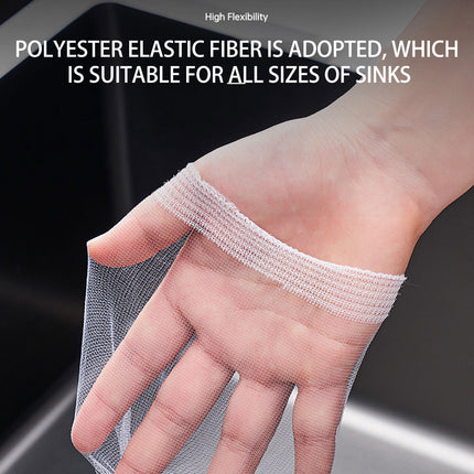 Chmadoxn 100 PCS Disposable Kitchen Sink Filter Nets 1mm Mesh Strainer Bags for Efficient Anti-Clogging, Food Catcher Screen Filters in Kitchen Sink Basket As Show B.