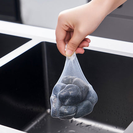 Chmadoxn 100 PCS Disposable Kitchen Sink Filter Nets 1mm Mesh Strainer Bags for Efficient Anti-Clogging, Food Catcher Screen Filters in Kitchen Sink Basket As Show B.