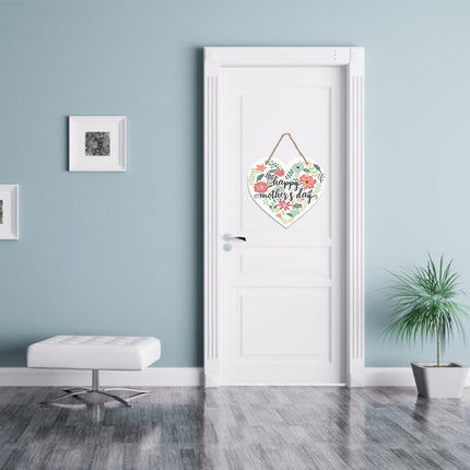 Mothers Day Gifts Chmadoxn Mothers Day Gifts for Mom Front Door Welcome Sign - Heart-Shaped Happy Mother'S Day Sign Mothers Day Decorations O.