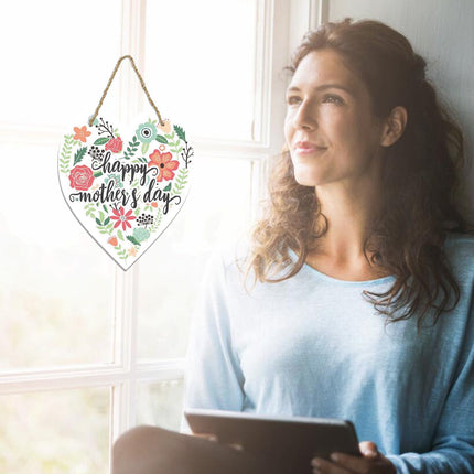 Mothers Day Gifts Chmadoxn Mothers Day Gifts for Mom Front Door Welcome Sign - Heart-Shaped Happy Mother'S Day Sign Mothers Day Decorations O.