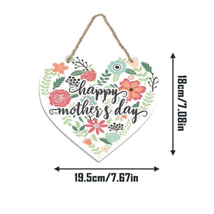 Mothers Day Gifts Chmadoxn Mothers Day Gifts for Mom Front Door Welcome Sign - Heart-Shaped Happy Mother'S Day Sign Mothers Day Decorations O.