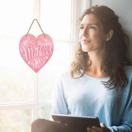 Mothers Day Gifts Chmadoxn Mothers Day Gifts for Mom Front Door Welcome Sign - Heart-Shaped Happy Mother'S Day Sign Mothers Day Decorations P.