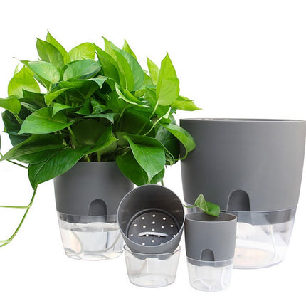 Darzheoy Self Watering Planter, 4 Inch Self Watering Pots for Indoor Plants, Self Watering Planters with Wick Rope for All House Herbs, Plants, Violets and Dahlias White.
