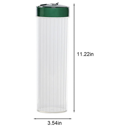 Chmadoxn Storage Container With Lid, Tall Clear Airtight Food Storage Jar with Lid Kitchen Pantry Storage Container for Spaghetti Jars Flour Cereals Coffee Beans As Show A.