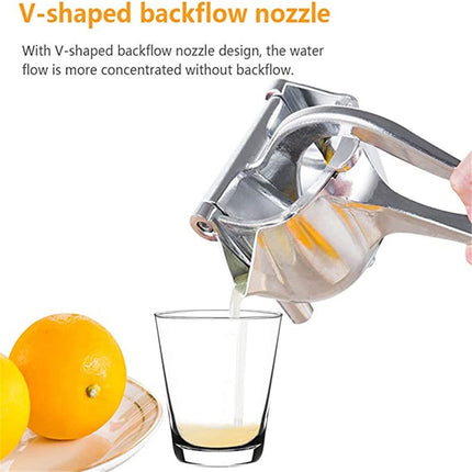 Chmadoxn Extra Large Lemon Squeezer Stainless Steel - Easy Squeeze Heavy Duty Lemon Juicer Hand Press - Ergonomic Citrus Squeezer & Fruit Juicer for Small Oranges, Lemon & Limes (7.9×1.2 inch) As Show A.