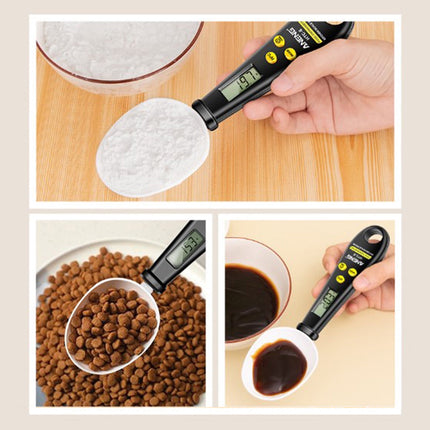 Chmadoxn Kitchen Scale Spoon Gram Measuring Spoon, 500g/0.1g Cute Digital Weight Scale Spoon Milligram Measuring Scoop Grams Electronic Measuring Cup for Portioning Tea, Flour, Spices As Show C.
