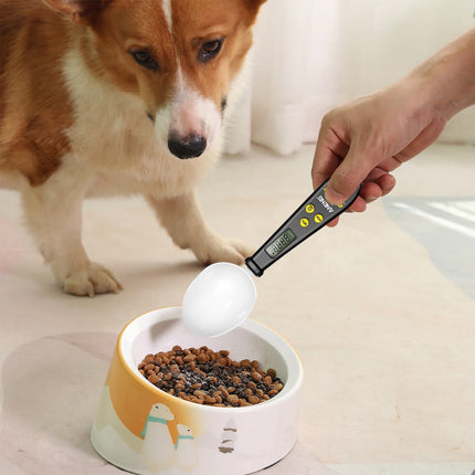 Chmadoxn Kitchen Scale Spoon Gram Measuring Spoon, 500g/0.1g Cute Digital Weight Scale Spoon Milligram Measuring Scoop Grams Electronic Measuring Cup for Portioning Tea, Flour, Spices As Show C.