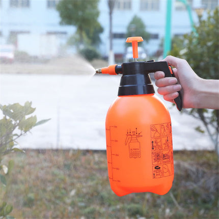 Darzheoy Handheld Garden Pump Sprayer, 2L Lawn & Garden Pressure Water Spray Bottle with Adjustable Brass Nozzle, for Plants and Other Cleaning Solutions Orange.