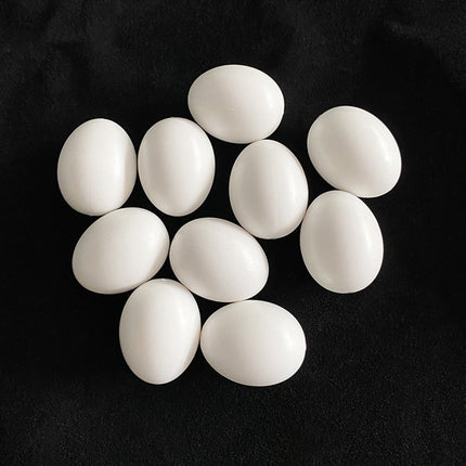 20 Pcs White Plastic Fake Eggs Bird Laying Prop Breeding Tool Easter Decor.