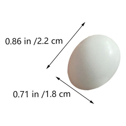 20 Pcs White Plastic Fake Eggs Bird Laying Prop Breeding Tool Easter Decor.