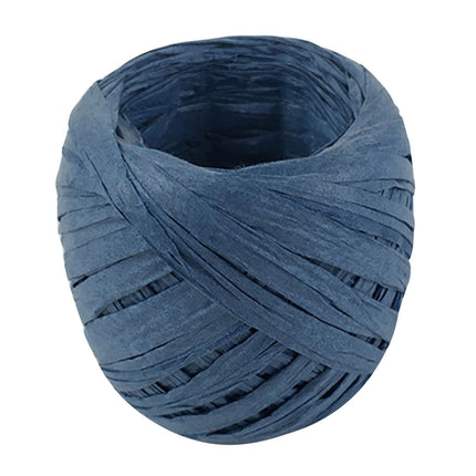 Darzheoy Raffia Ribbon, 787 inches Raffia Ribbon for Gift Wrapping, Raffia Yarn for Crocheting, Raffia Paper Ribbons for Craft, Packing Paper Twine Ribbon 1/5 Inch Width Dark Blue.