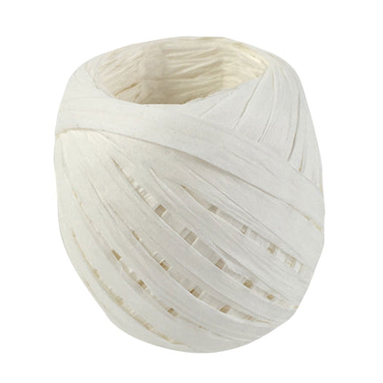 Darzheoy Raffia Ribbon, 787 inches Raffia Ribbon for Gift Wrapping, Raffia Yarn for Crocheting, Raffia Paper Ribbons for Craft, Packing Paper Twine Ribbon 1/5 Inch Width White.