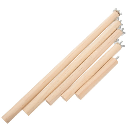 Wooden Parrot Standing Pole 5PCS Bird Perches for Cage, Bird Cage Accessories, Climbing Perch Stand for African Grey, Parakeet.