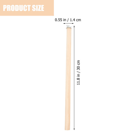 Wooden Parrot Standing Pole 5PCS Bird Perches for Cage, Bird Cage Accessories, Climbing Perch Stand for African Grey, Parakeet.