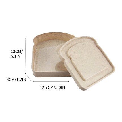Darzheoy Sandwich Containers, Reusable Sandwich Box Container, Sandwich Holder Bread Container for Adults, BPA Free, Microwave & Dishwasher Safe, Office, Camping Beige.