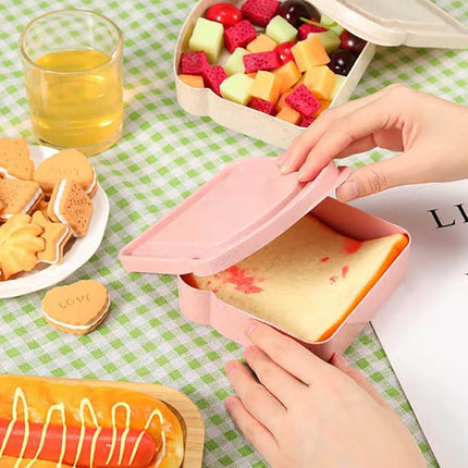 Darzheoy Sandwich Containers, Reusable Sandwich Box Container, Sandwich Holder Bread Container for Adults, BPA Free, Microwave & Dishwasher Safe, Office, Camping Beige.