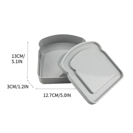 Darzheoy Sandwich Containers, Reusable Sandwich Box Container, Sandwich Holder Bread Container for Adults, BPA Free, Microwave & Dishwasher Safe, Office, Camping Gray.