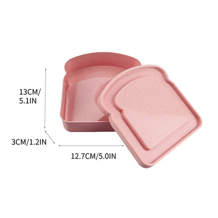 Darzheoy Sandwich Containers, Reusable Sandwich Box Container, Sandwich Holder Bread Container for Adults, BPA Free, Microwave & Dishwasher Safe, Office, Camping Pink.