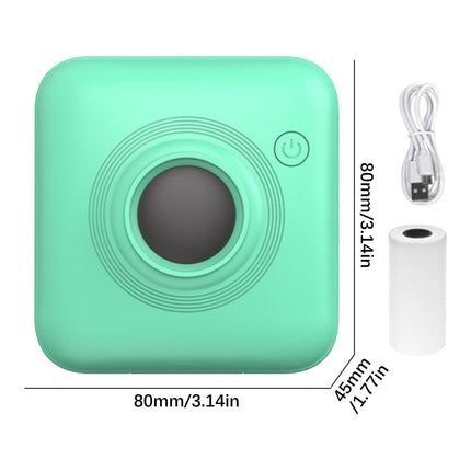 Back to School Chmadoxn Thermal Portable Bluetooth Printers, High Resolution Instant Photo Printer, Mini Wireless Thermal Image Photo Printers for Android IOS Mobile Phone Mini Green.