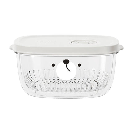Darzheoy Fridge Berry Storage Container with Lids with Strainer, Plastic Fresh Produce Saver Keeper for Vegetable Fruit Meat Lettuce, BPA Free Kitchen Refrigerator Organization White.
