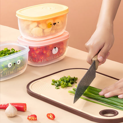 Darzheoy Fridge Berry Storage Container with Lids with Strainer, Plastic Fresh Produce Saver Keeper for Vegetable Fruit Meat Lettuce, BPA Free Kitchen Refrigerator Organization Yellow.