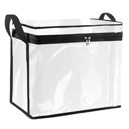Kdkad Clear Notebook Storage Organizer Box, Plastic Stackable Notebook Display Case, Storage Showcase for Toy Dolls, Notebooks, Handbags, Shoes Organizing 9.8×9.4×12.6 in Clear.