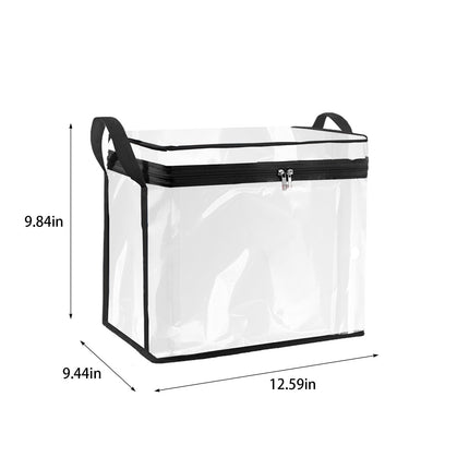 Kdkad Clear Notebook Storage Organizer Box, Plastic Stackable Notebook Display Case, Storage Showcase for Toy Dolls, Notebooks, Handbags, Shoes Organizing 9.8×9.4×12.6 in Clear.