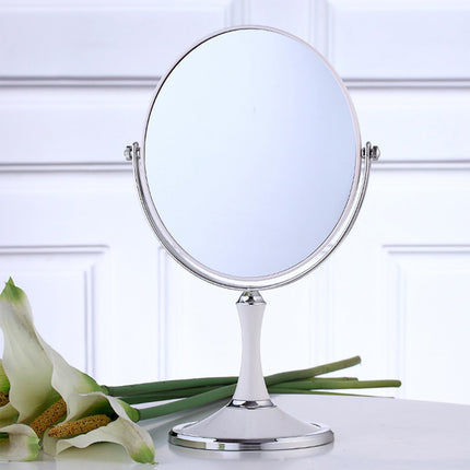 Back to School Chmadoxn Magnifying Makeup Mirror Double Sided Tabletop Mirror with 3 Magnification, Magnified Desk Mirror for Makeup, Cosmetic Vanity Mirror with Stand and 360° Rotation 5.5×11.4 in White.