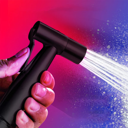 Kdkad Handheld Bidet Sprayer for Toilet, Premium Stainless Steel Bathroom Bidet Sprayer Set, Baby Cloth Diaper Sprayer with Superior Complete Bidet Spray Hoses Kit, Support Wall or Toilet Mount 4.7×2.3 in Black.