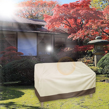 Kdkad Patio Benches Loveseat Covers, Heavy Duty Patio Deep Bench Loveseat Cover, Waterproof Outdoor Deep Sofa Cover, Lawn Patio Furniture Covers with Air Vent 57.9×31×32.7 in Beige.