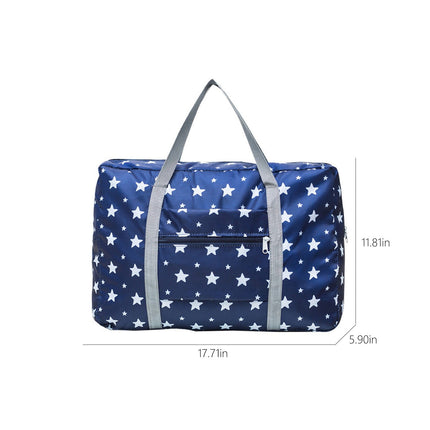 Kdkad Foldable Travel Duffel Bag, Tote Carry On Luggage Sport Duffle Weekend Overnight for Women and Girls, Gym Bag Waterproof Foldable Duffel Bag 19.1×5.8×9.8 in Dark Blue.