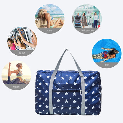 Kdkad Foldable Travel Duffel Bag, Tote Carry On Luggage Sport Duffle Weekend Overnight for Women and Girls, Gym Bag Waterproof Foldable Duffel Bag 19.1×5.8×9.8 in Dark Blue.