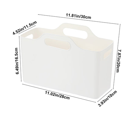 Kdkad White Plastic Storage Basket, Bins for Organization and Storage, Versatile Home Edit Containers,11 Inch Cube Storage Boxes for Office Kitchen Bathroom.