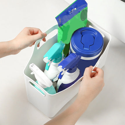 Kdkad White Plastic Storage Basket, Bins for Organization and Storage, Versatile Home Edit Containers,11 Inch Cube Storage Boxes for Office Kitchen Bathroom.