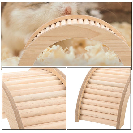 Wooden Hamster Toy Bridge and Ramp for Small Pets Bunny Climbing Tunnel Ladder Chinchilla Guinea Pig Accessories.