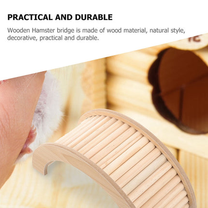 Wooden Hamster Toy Bridge and Ramp for Small Pets Bunny Climbing Tunnel Ladder Chinchilla Guinea Pig Accessories.