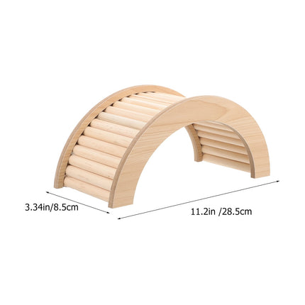 Wooden Hamster Toy Bridge and Ramp for Small Pets Bunny Climbing Tunnel Ladder Chinchilla Guinea Pig Accessories.