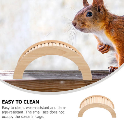 Wooden Hamster Toy Bridge and Ramp for Small Pets Bunny Climbing Tunnel Ladder Chinchilla Guinea Pig Accessories.