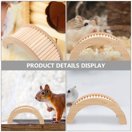 Wooden Hamster Toy Bridge and Ramp for Small Pets Bunny Climbing Tunnel Ladder Chinchilla Guinea Pig Accessories.