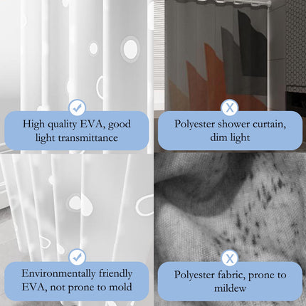 Kdkad Shower Curtain, 31.5×71 Inch Shower Curtain Liner, Waterproof Plastic Shower Liner, Cute Lightweight Shower Curtain for Bathroom 40.2×70.9 in C.