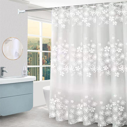 Kdkad Shower Curtain, 31.5×71 Inch Shower Curtain Liner, Waterproof Plastic Shower Liner, Cute Lightweight Shower Curtain for Bathroom 47.2×71 in White.