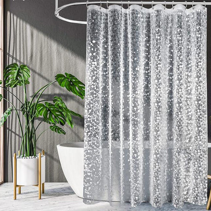 Kdkad Shower Curtain, 31.5×71 Inch Shower Curtain Liner, Waterproof Plastic Shower Liner, Cute Lightweight Shower Curtain for Bathroom 71×59 in White.