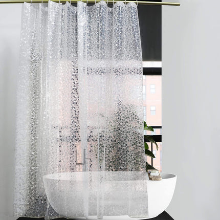 Kdkad Shower Curtain, 31.5×71 Inch Shower Curtain Liner, Waterproof Plastic Shower Liner, Cute Lightweight Shower Curtain for Bathroom 71×71 in White.