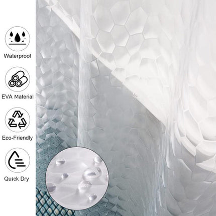 Kdkad Shower Curtain, 31.5×71 Inch Shower Curtain Liner, Waterproof Plastic Shower Liner, Cute Lightweight Shower Curtain for Bathroom 71×71 in White.