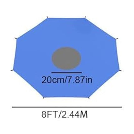Kdkad Trampoline Shade Cover, 8ft 10ft 12ft 14ft 16ft Sun-Protection Trampolines Canopy, Easy to Install, Anti-UV Trampolines Sunshade Accessories for Outdoor Backyard Playground 8' Blue.