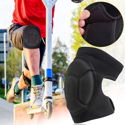 Darzheoy Adult Knee Pads for Gardening, Anti-Slip Collision Avoidance Kneepads with Thick EVA Foam, for House Cleaning, Construction Work, Volleyball, Football Knee Sleeve XL Black.