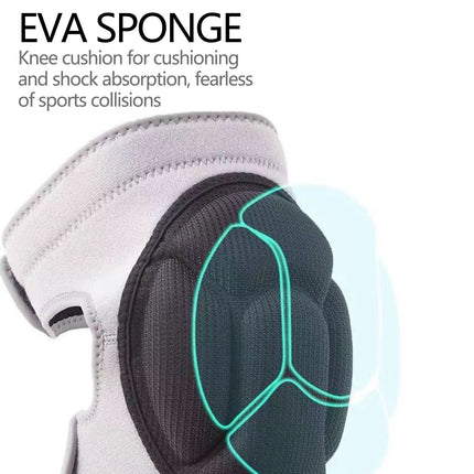 Darzheoy Adult Knee Pads for Gardening, Anti-Slip Collision Avoidance Kneepads with Thick EVA Foam, for House Cleaning, Construction Work, Volleyball, Football Knee Sleeve XL Black.